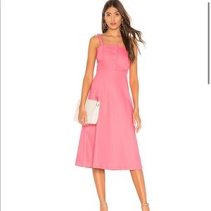 The Sabine Midi Dress in Calypso Coral